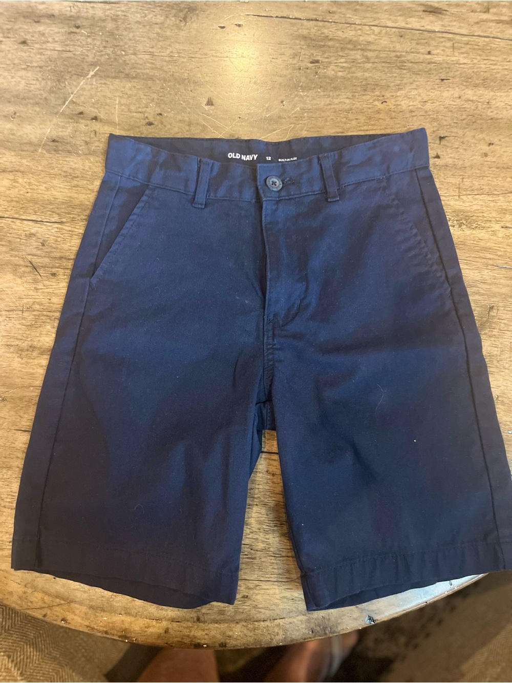 Old Navy Boys Dark Navy Flat-Front Chino Shorts/Uniform Shorts
